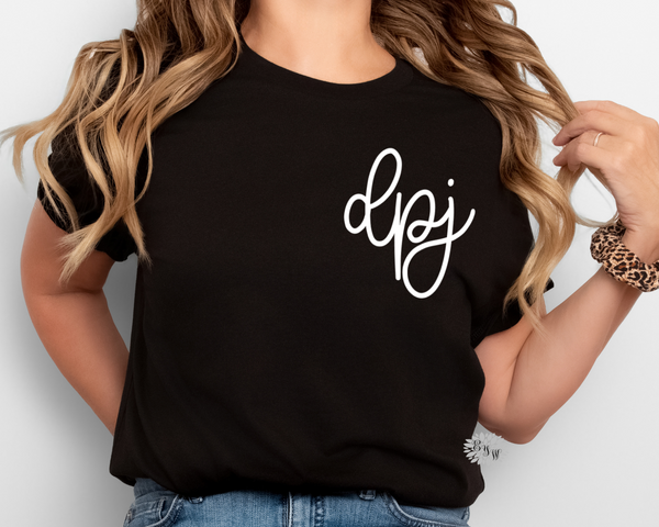Monogram T- Shirt, Personalized T-Shirt, Monogrammed Tee, Monogram Crewneck T-Shirt, Monogrammed Tee Shirt, Many Tee And Text Colors