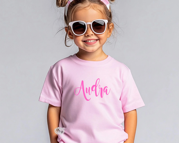 Kids T-Shirt, Children's Personalized Shirt, Kids Tee Shirt, Lots Of Fonts, Text & Shirt Colors, Children's Crewneck Shirt, Kids T-Shirt