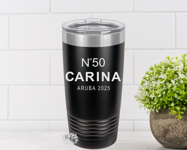 50th Birthday Tumbler, Fiftieth Birthday Tumbler, 50th Birthday Girl, Engraved 20oz Tumbler, Stainless Steel Coffee Tumbler, Slider Lid