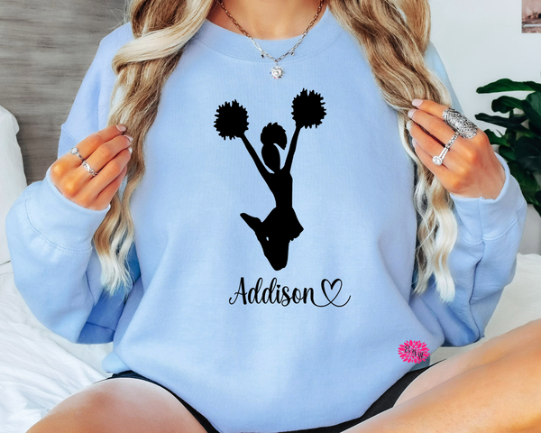 Cheer Sweatshirt, Cheerleader Sweatshirt, Cheer Adult Sweatshirt, Cheer Sweatshirt, Cheerleader Gift, Many Sweatshirt & Text Colors