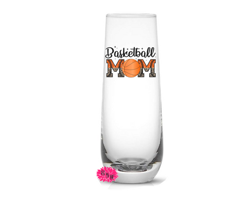 Champagne Glass, Basketball Mom Champagne Flute, Mother's Day Mimosa Tumbler, Basketball Mom Champagne Flute, Mother's Day Champagne