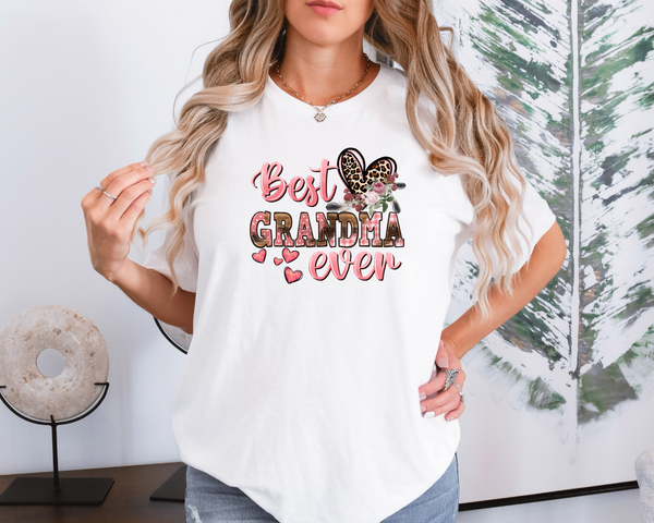 Best Grandma Ever T-Shirt, Best Grandma Ever Crewneck Tee Shirt, Grandma Tee, Mother's Day Tee, Best Mama Ever T Shirt, Lots Of Colors