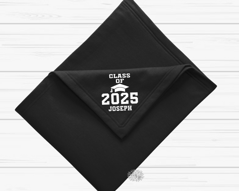 Monogram Blanket, Custom Graduation Blanket With Name, Personalized Blanket, Adult Monogram Stadium Blanket, Personalized Blanket, 13 Colors