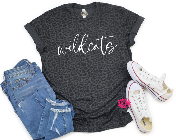 Leopard Tee With Mascot, Mascot Leopard T-Shirt, Leopard Team Mascot Tee, Leopard T-Shirt, T-Shirt With Mascot, Other Tee And Text Colors