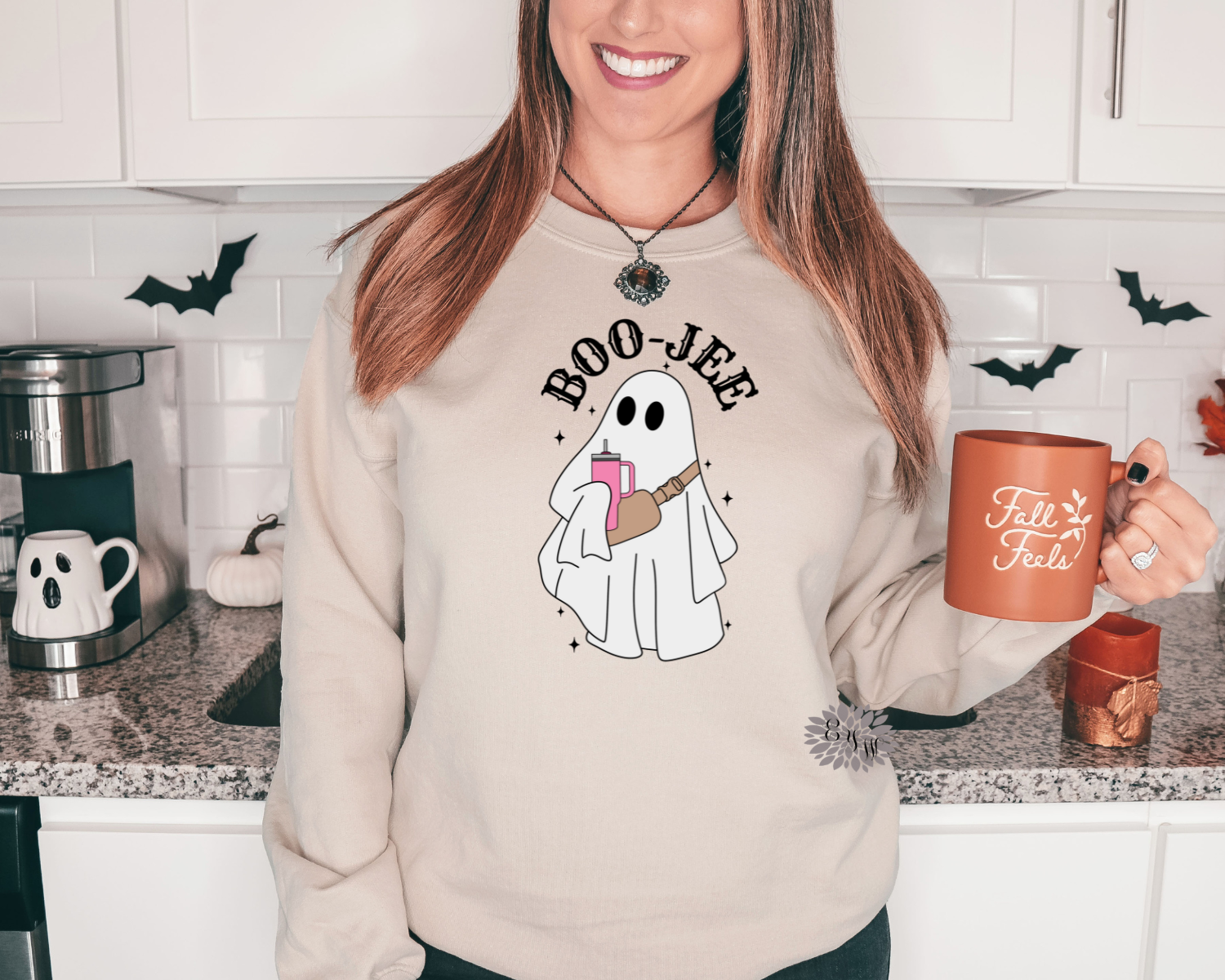 Ghost Sweatshirt, Halloween Sweatshirt, Boo Jee Ghost Sweatshirt, Fall Sweatshirt Boogee Ghost Tumbler Adult Sweatshirt, Many Colors