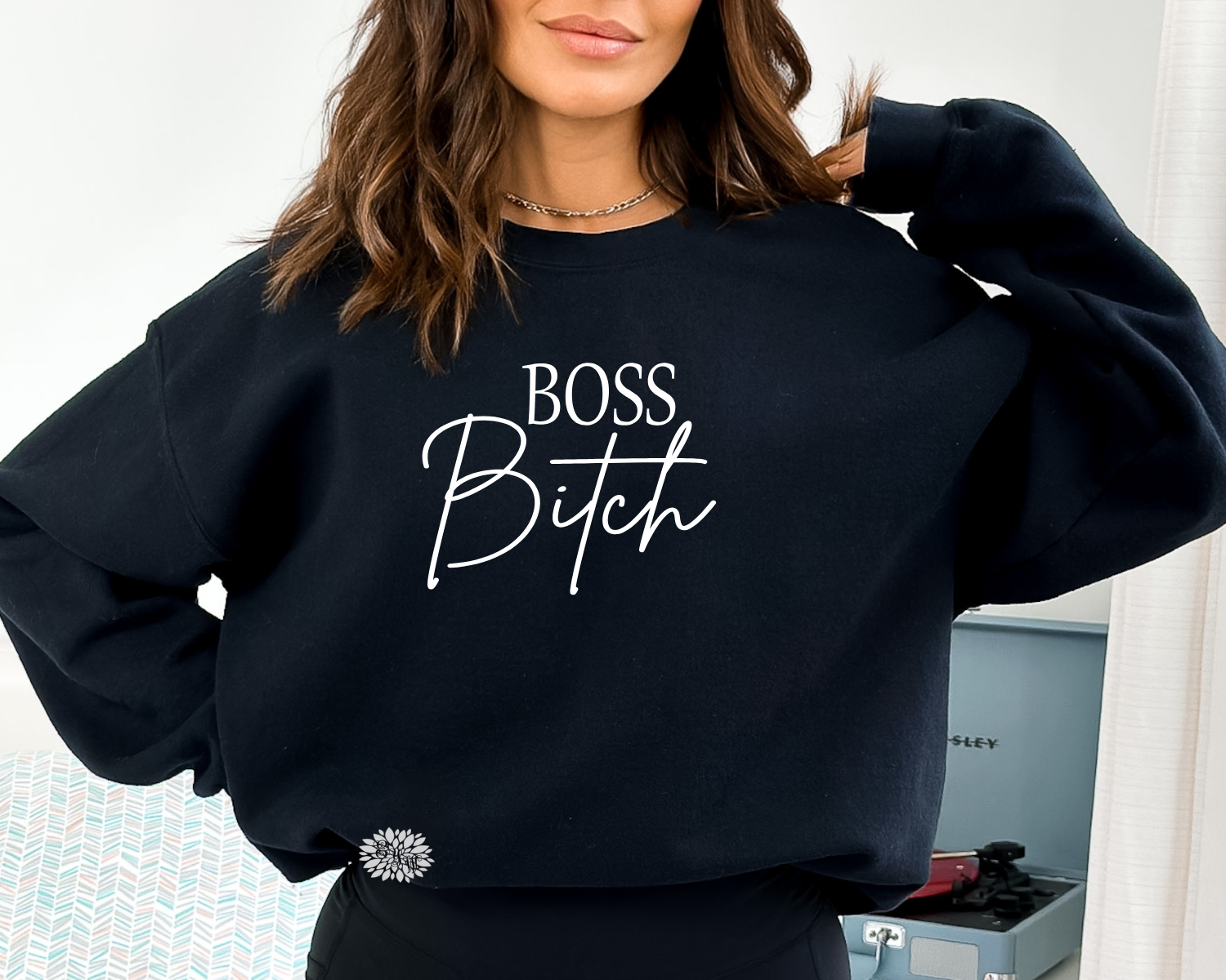 Boss Bitch Sweatshirt, Boss Bitch Crewneck Sweatshirt, Boss Bitch Shirt, Pullover Sweatshirt, Lots Of Shirt & Text Colors