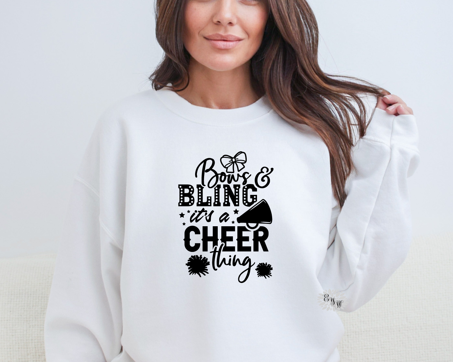 Cheerleader Sweatshirt, Cheerleader Crewneck Sweatshirt, Bows And Bling It's A Cheer Thing Adult Sweatshirt, Cheer Sweatshirt, Many Colors