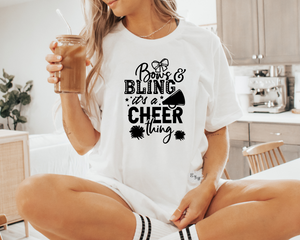 Cheerleader Shirt, Bows & Bling Cheer T-Shirt, It's A Cheer Thing Crewneck Tee Shirt, Cheerleader Tee, Cheerleader T Shirt, Lots Of Colors