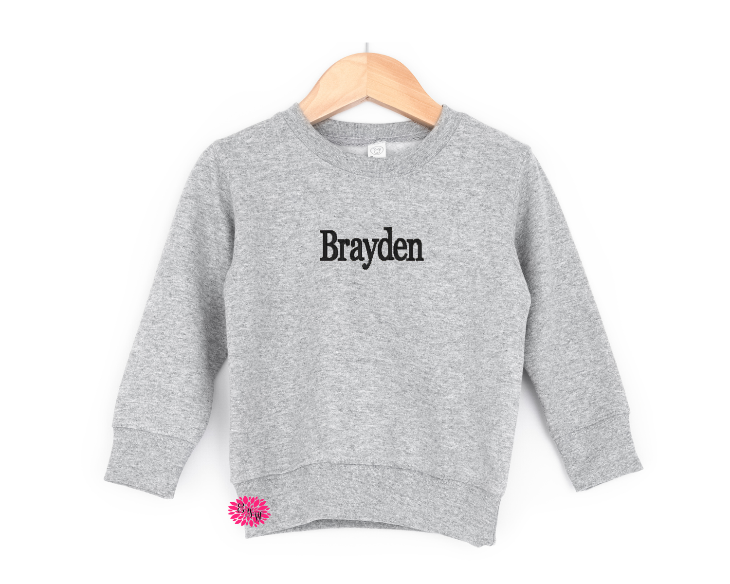 Toddler Embroidered Sweatshirt, Toddler Crewneck Sweatshirt, Kids Embroidered Sweatshirt, Any Thread & Sweatshirt Color, Toddler Sweatshirt