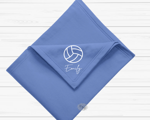 Personalized Blanket, Volleyball Blanket With Name, Personalized Throw Blanket, Stadium Blanket With Name, Personalized Blanket, 13 Colors