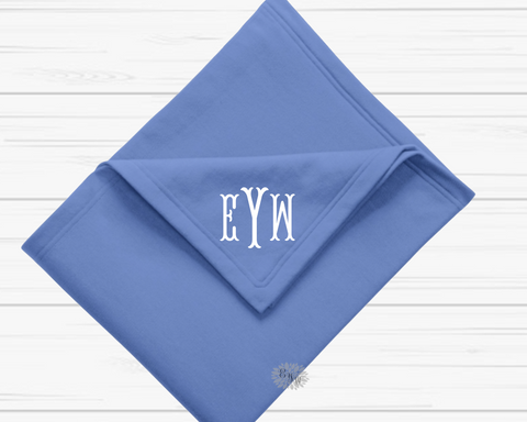 Monogram Blanket, Custom Blanket With Monogram, Personalized Throw Blanket, Adult Monogram Stadium Blanket, Personalized Blanket, 13 Colors