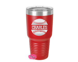 Baseball Cup, Personalized Baseball Cup, Engraved Baseball Cup, Baseball Gift, Baseball Tumbler, 30oz. Stainless Steel Tumbler