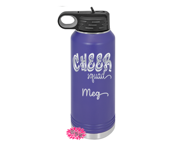 Cheerleader Bottle, Engraved Water Bottles, Personalized Cheer Squad Gifts, Personalized Cheer Bottle, Cheerleader Water Bottle, Cheer Team