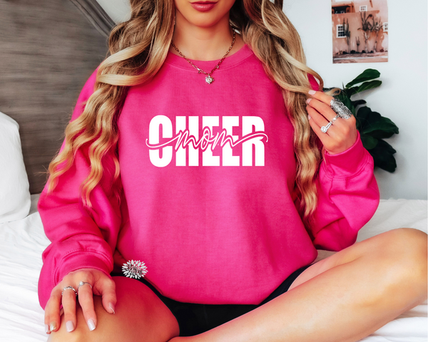 Cheer Mom Sweatshirt, Cheer Mom Crewneck Sweatshirt, Cheer Mom Adult Sweatshirt, Cheer Sweatshirt, Many Colors