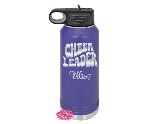 Cheerleader Bottle, Engraved Water Bottles, Personalized Cheer Squad Gifts, Personalized Cheer Bottle, Cheerleader Water Bottle, Cheer Team