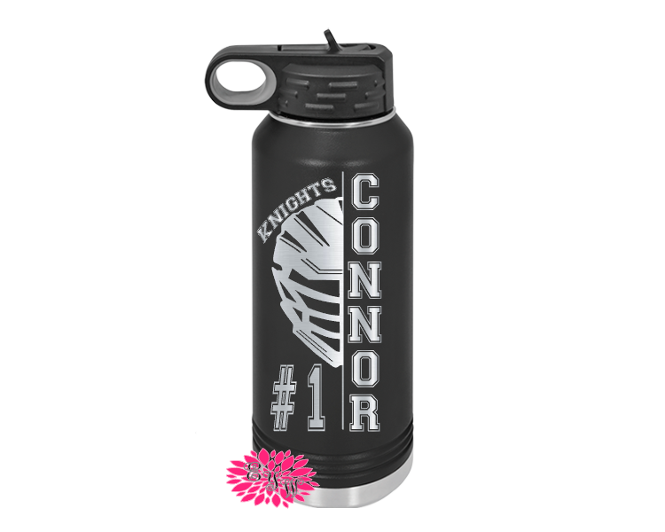 Soccer Water Bottle, Engraved Water Bottle With Straw, 4 SIZES, Soccer Bottle, Stainless Steel Bottle, Custom Sports Bottle, Soccer Team