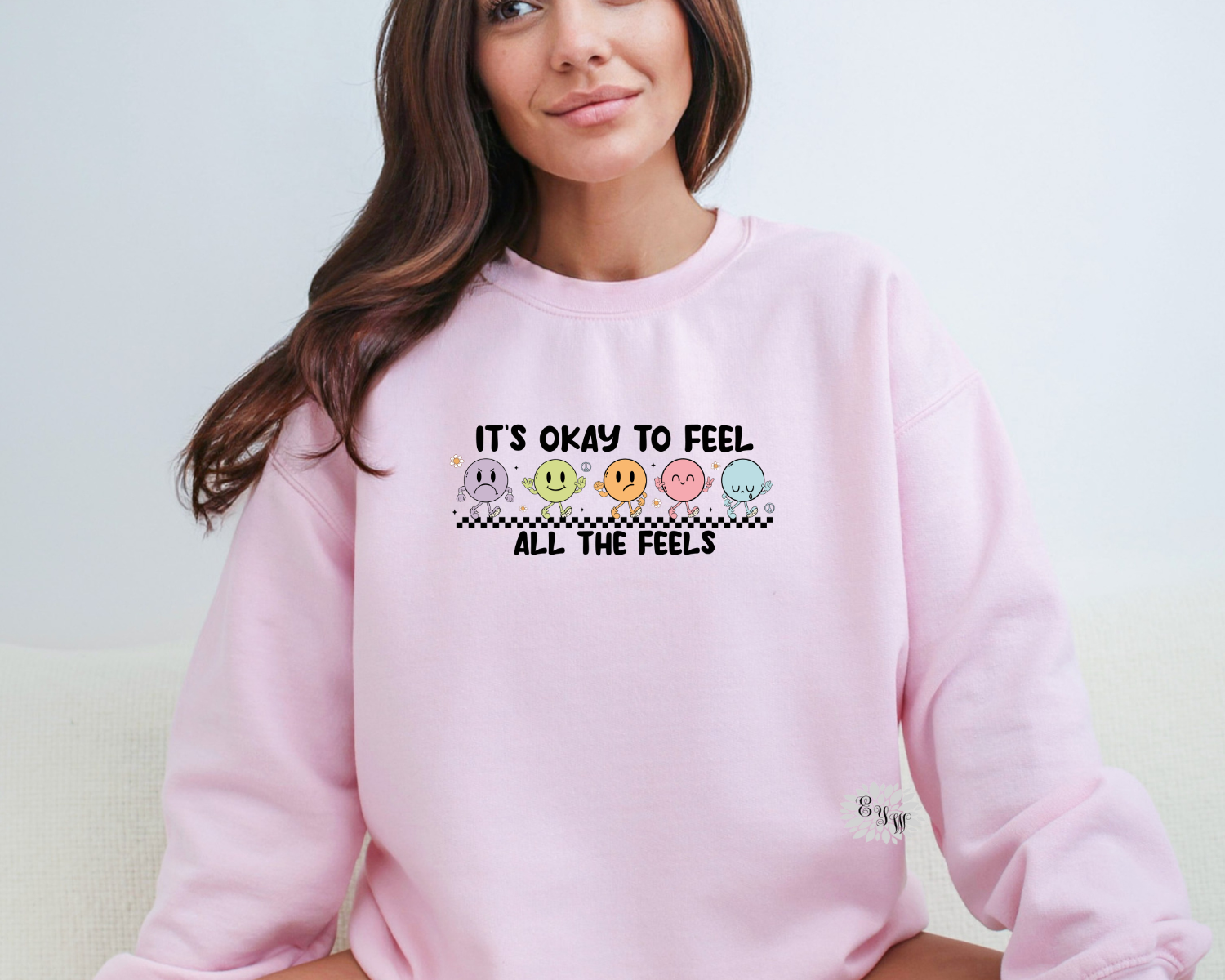 It's Ok To Feel All The Feels Sweatshirt,  Anxious Crewneck Sweatshirt, Adult Sweatshirt, Anxiety Sweatshirt, Lots Of Colors