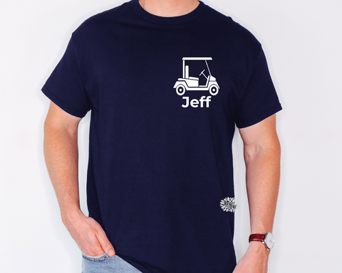 Golf Shirt, Golf T-Shirt, Personalized Golf Shirt, Personalized Father's Day Shirt, Mens Golfing Tee Shirt, Golf Cart Tee Shirt, Many Colors