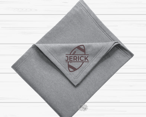 Personalized Blanket, Football Blanket With Name, Personalized Throw Blanket, Stadium Blanket With Name, Personalized Blanket, 13 Colors