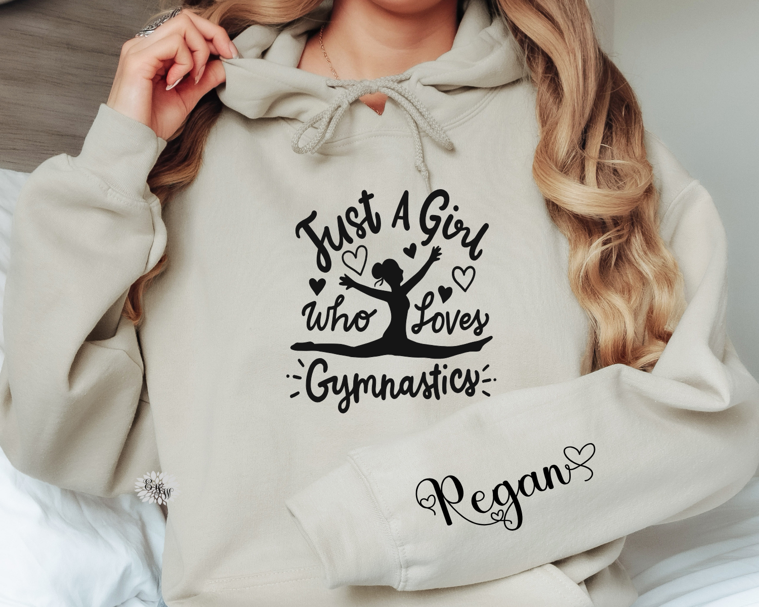 Gymnastics Sweatshirt, Personalized Gymnastics Sweatshirt, Name On Sleeve, Gymnastics Crewneck Sweatshirt, Many Sweatshirt And Text Colors