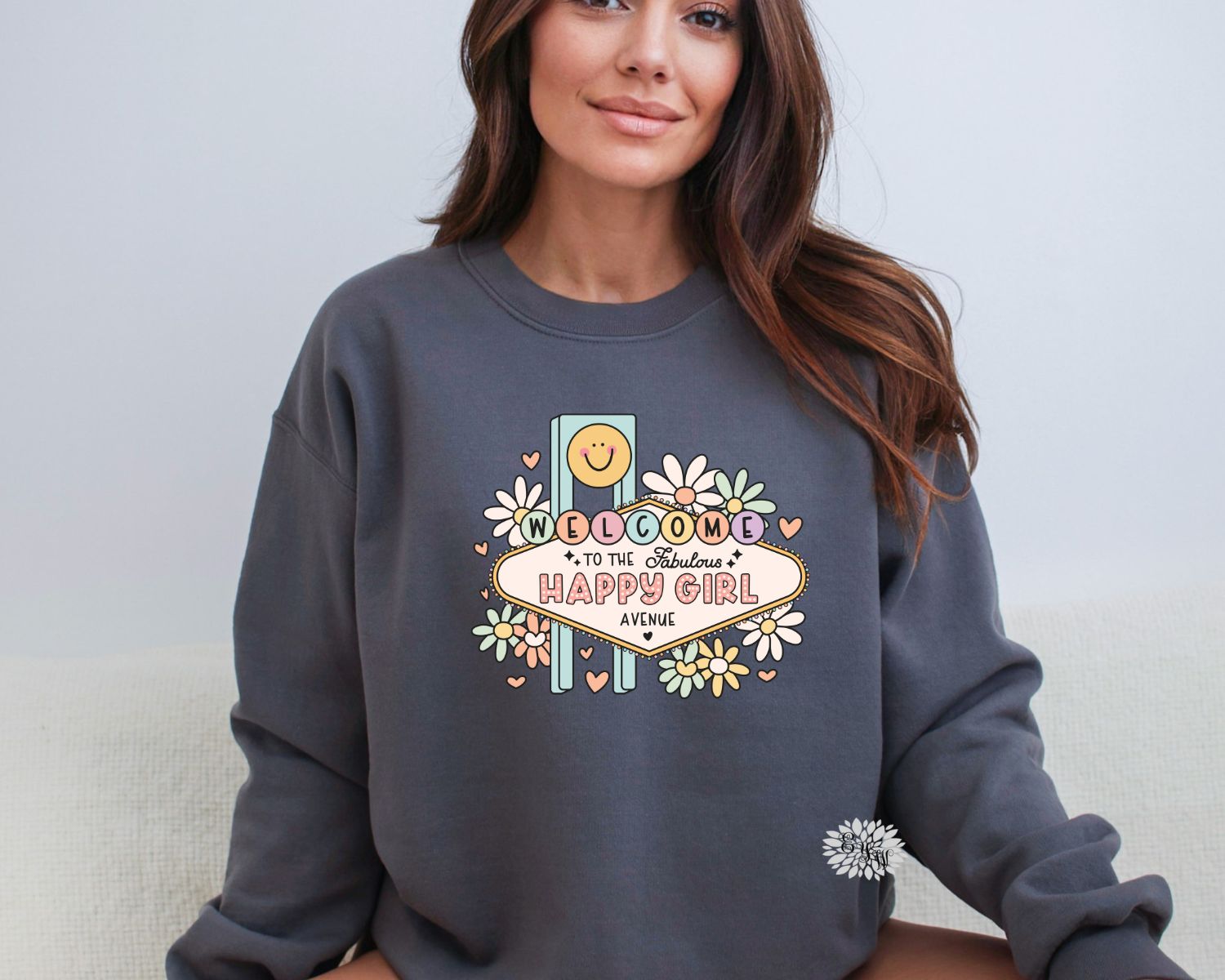 Welcome To The Fabulous Happy Girl Avenue Sweatshirt, Adult Crewneck Sweatshirt, Adult Sweatshirt, Anxiety Sweatshirt, Lots Of Colors