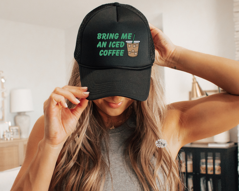 Otto Hat, Bring Me An Iced Coffee Trucker Hat, Iced Coffee Trucker Hat, Bring Me An Iced Coffee Mesh Hat, Coffee Baseball Cap