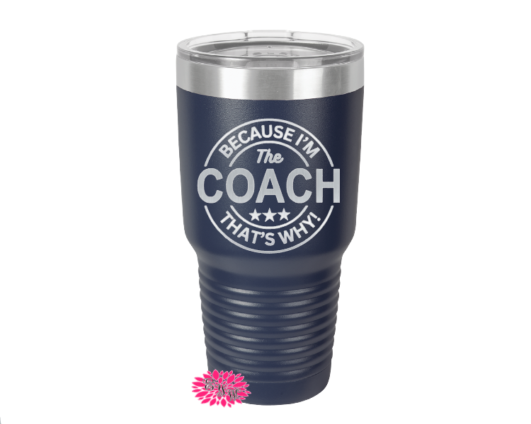 Coach Cup, Football Coach Cup, Engraved Wrestling Coach Cup, Soccer Coach Gift, Baseball Coach Tumbler, 30oz. Stainless Steel Tumbler