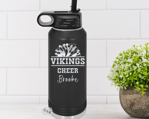 Cheerleader Bottle, Engraved Water Bottles, Personalized Cheer Squad Gifts, Personalized Cheer Bottle, Cheerleader Water Bottle, Cheer Team