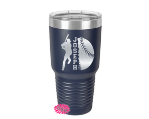 Baseball Cup, Personalized Baseball Cup, Engraved Baseball Cup, Baseball Gift, Baseball Tumbler, 30oz. Stainless Steel Tumbler