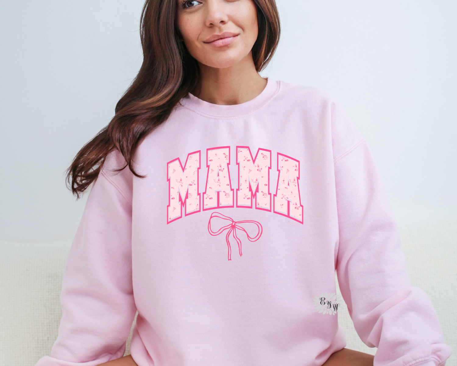 Mama Sweatshirt, Mama Coquette Bow Sweatshirt Crewneck Sweatshirt, Mama Varsity Adult Sweatshirt, Mother's Day Sweatshirt. Lots Of Colors