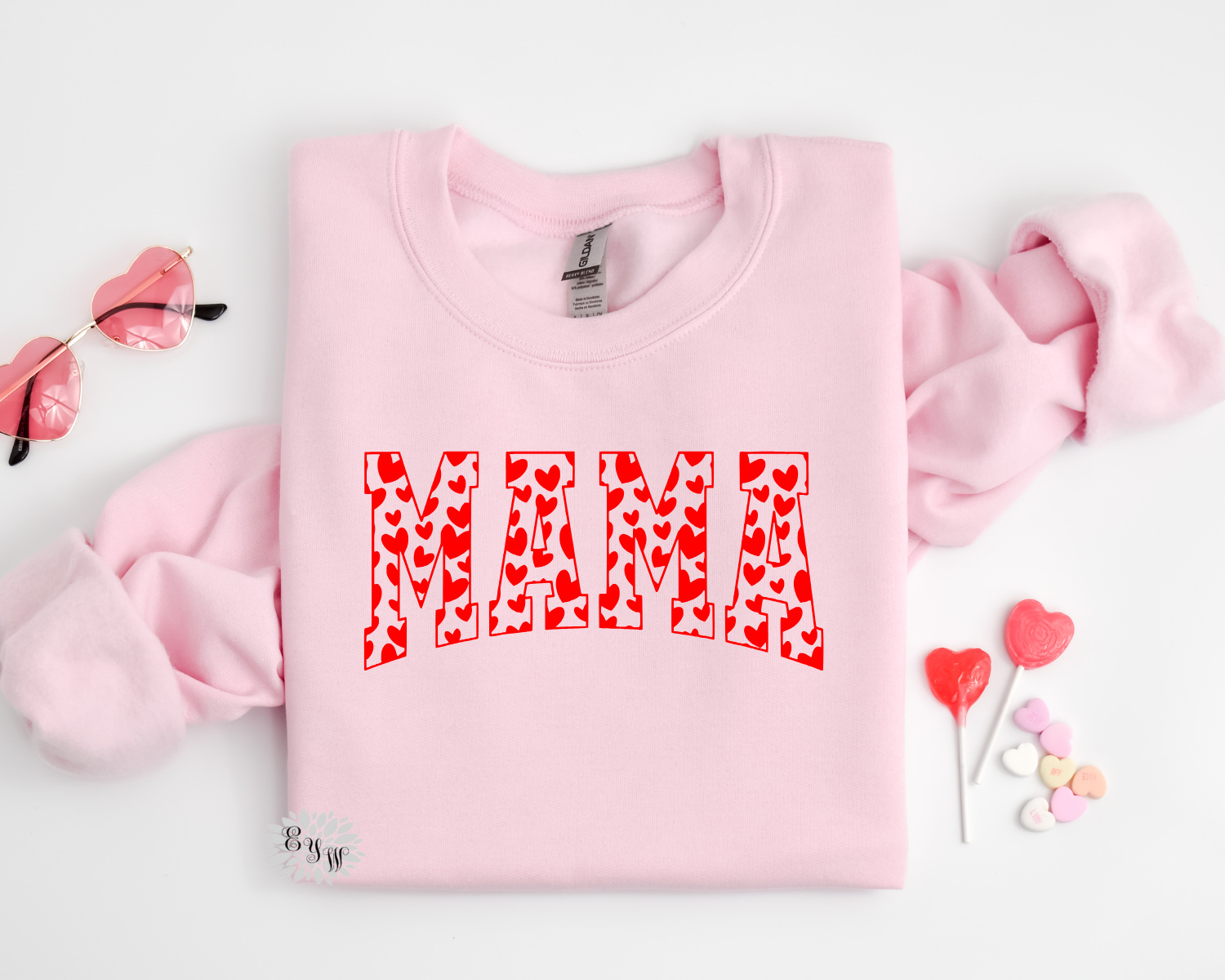 Valentine Sweatshirt, Valentines Day Mama Heart Sweatshirt, St Valentine's Day Adult Sweatshirt, Valentine's Day Shirt, Lots Of Colors