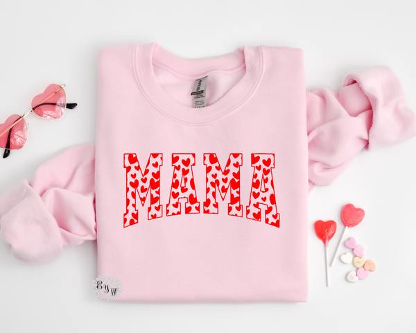 Valentine Sweatshirt, Valentines Day Mama Heart Sweatshirt, St Valentine's Day Adult Sweatshirt, Valentine's Day Shirt, Lots Of Colors