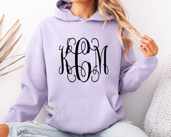 Monogram Hoodie, Monogrammed Sweatshirt, Personalized Adult Sweatshirt, Monogram Shirt, Mothers Day Sweatshirt, Lots Of Hoodie & Text Colors