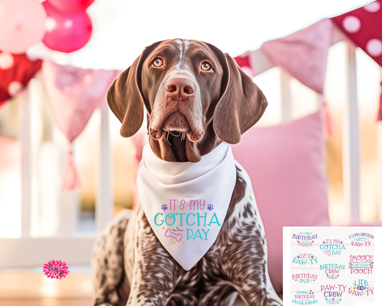 Dog Bandana, Dog Birthday Bandana, Dog Gotcha Day Bandana, Dog Birthday Party Bandana, Doggie Birthday Bandana, Puppy Bandana Photo Prop