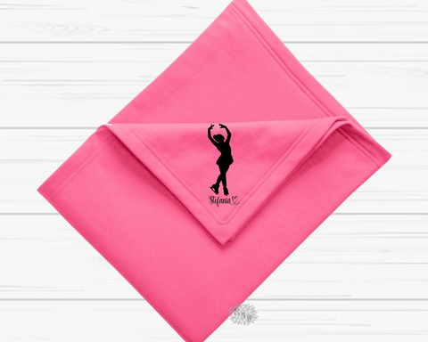 Personalized Blanket, Ice Skating Blanket With Name, Personalized Throw Blanket, Stadium Blanket With Name, Personalized Blanket, 13 Colors