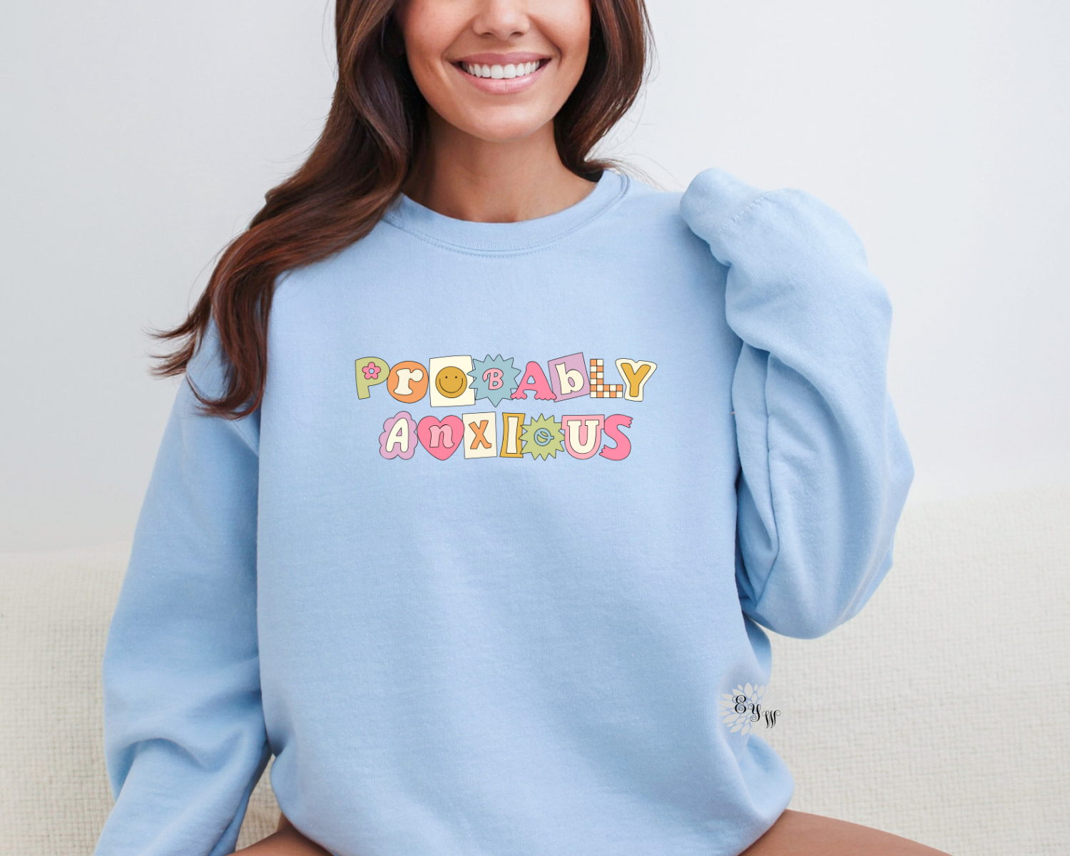 Probably Anxious Sweatshirt, Probably Anxious Crewneck Sweatshirt, Adult Sweatshirt, Anxiety Sweatshirt, Lots Of Colors