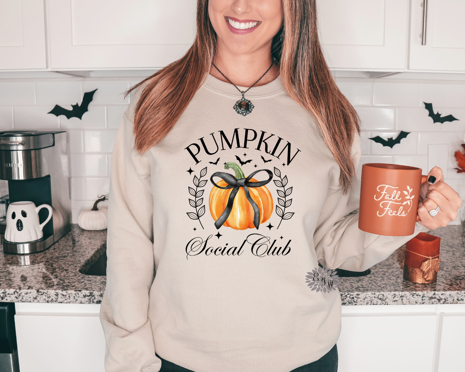 Fall Sweatshirt, Pumpkin Social Club Coquette Bow Sweatshirt, Halloween Adult Sweatshirt, Halloween Sweatshirt, Many Colors