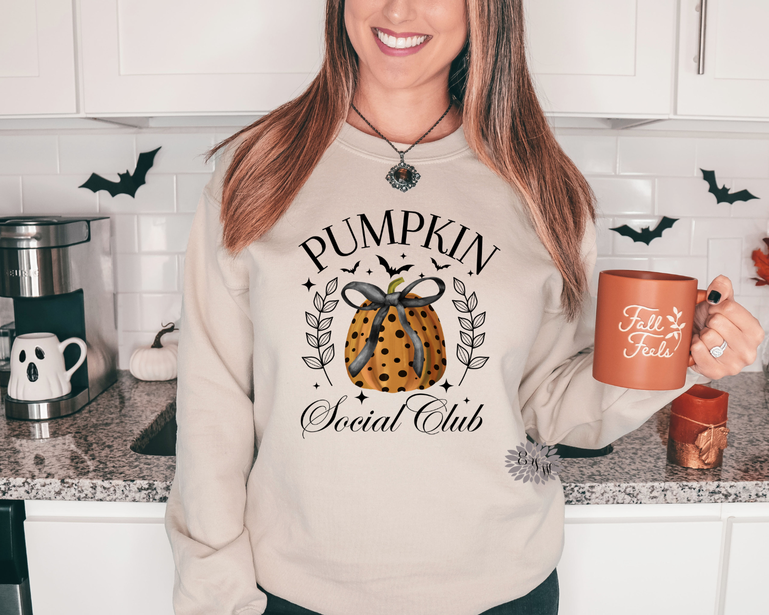 Fall Sweatshirt, Pumpkin Social Club Coquette Bow Sweatshirt, Halloween Adult Sweatshirt, Halloween Sweatshirt, Many Colors