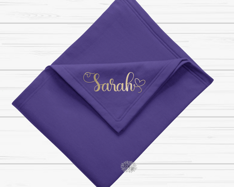 Monogram Blanket, Custom Blanket With Name, Personalized Throw Blanket, Adult Monogram Stadium Blanket, Personalized Blanket, 13 Colors
