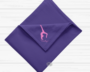 Personalized Blanket, Gymnastics Blanket With Name, Personalized Throw Blanket, Stadium Blanket With Name, Personalized Blanket, 13 Colors