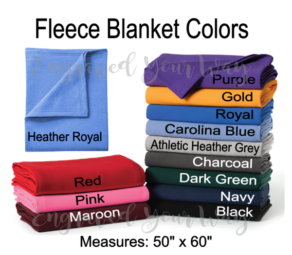 Personalized Blanket, Basketball Blanket With Name, Personalized Throw Blanket, Stadium Blanket With Name, Personalized Blanket, 13 Colors