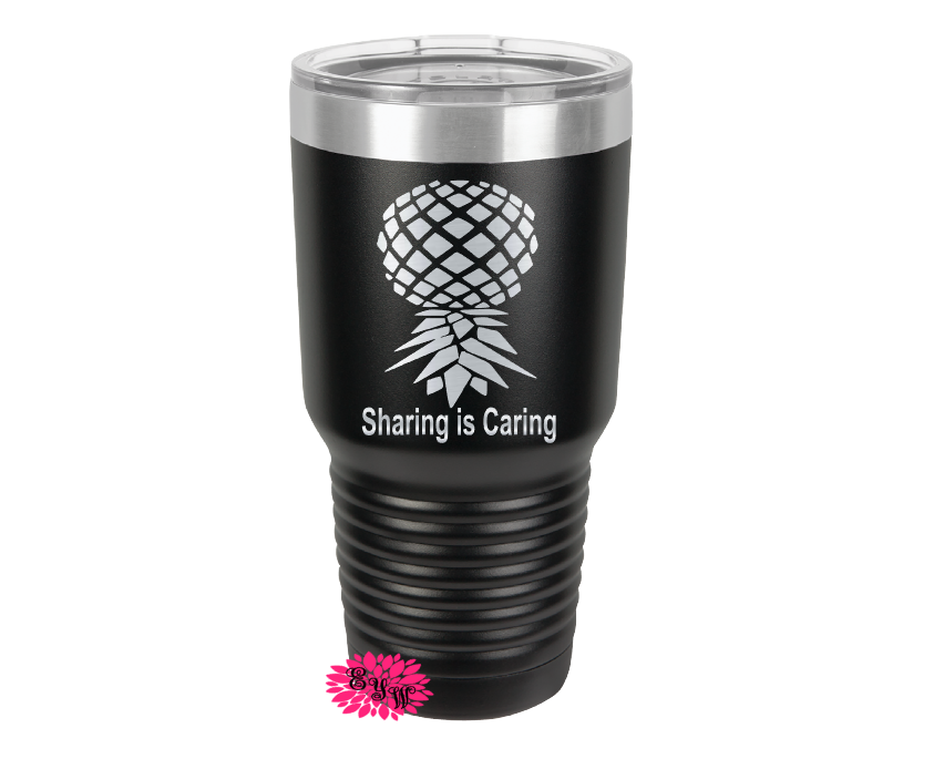 Engraved Tumbler, Etched Tumbler, Upside Down Pineapple, 30oz Plays Well With Others Etched Tumbler, Slider Lid Tumbler, Stainless Tumbler (Copy)