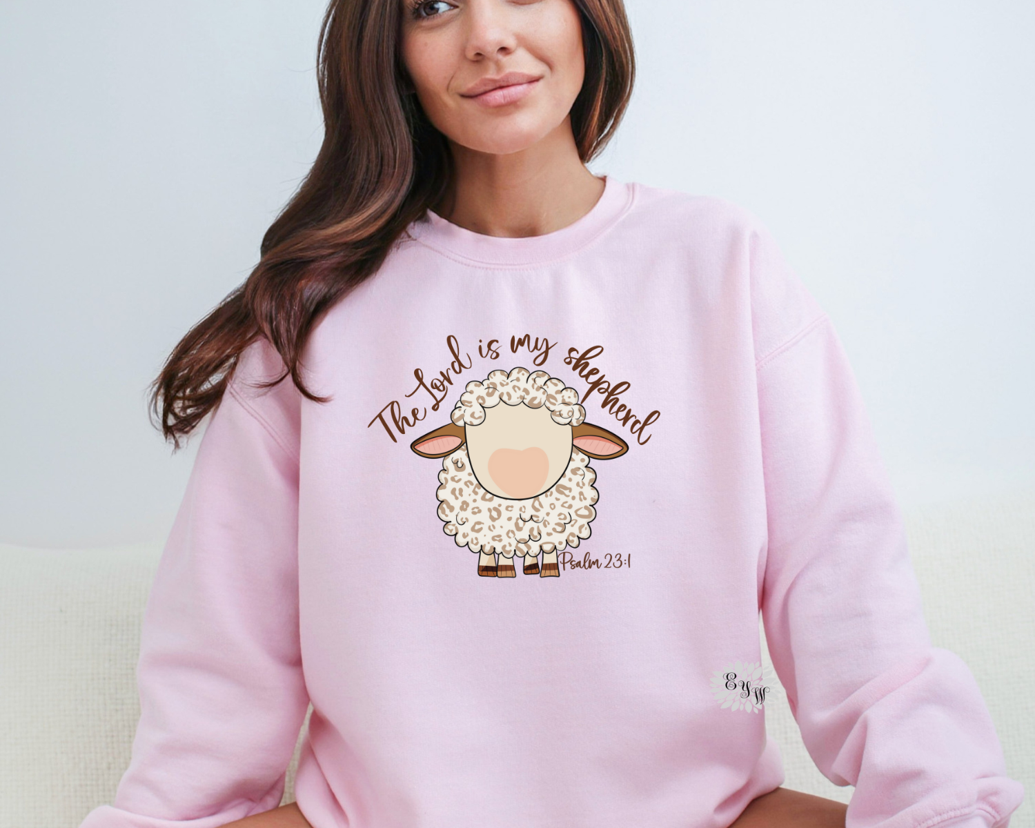 Easter Sweatshirt, The Lord Is My Shepherd Sweatshirt Crewneck Sweatshirt, Cute Easter Adult Sweatshirt, Easter Sweatshirt. Lots Of Colors