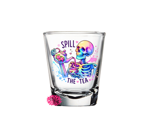 Shot Glass, Spill The Teat Shot Glass, Funny Shot Glass, Best Friends Shot Glass, 2oz Round Shot Glass, UV Printed Shot Glass