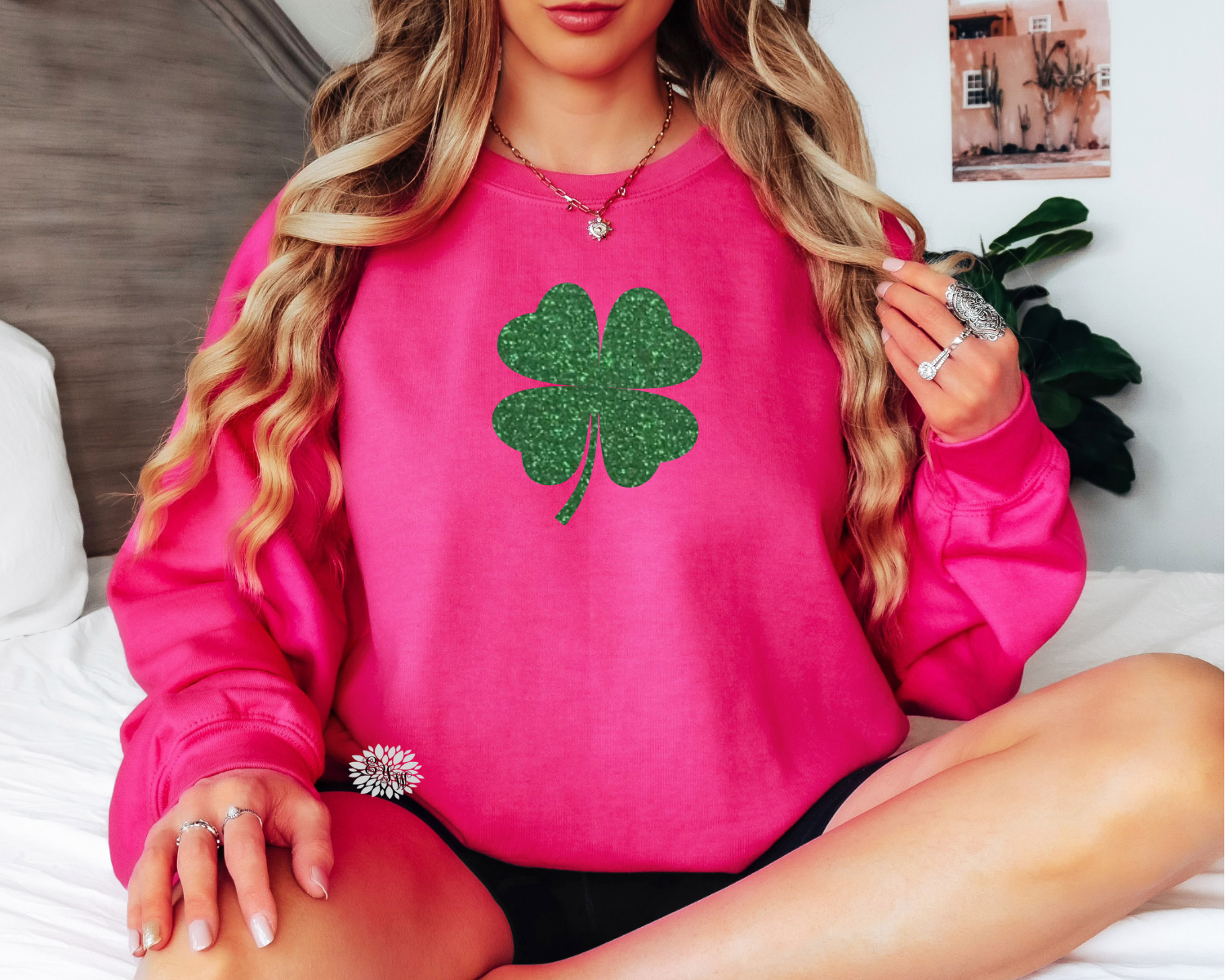 St. Patrick's Day Sweatshirt, Green Glitter Shamrock Sweatshirt, St. Patty's Day Sweatshirt, Glitter Shamrock Sweatshirt, Lots Of Colors