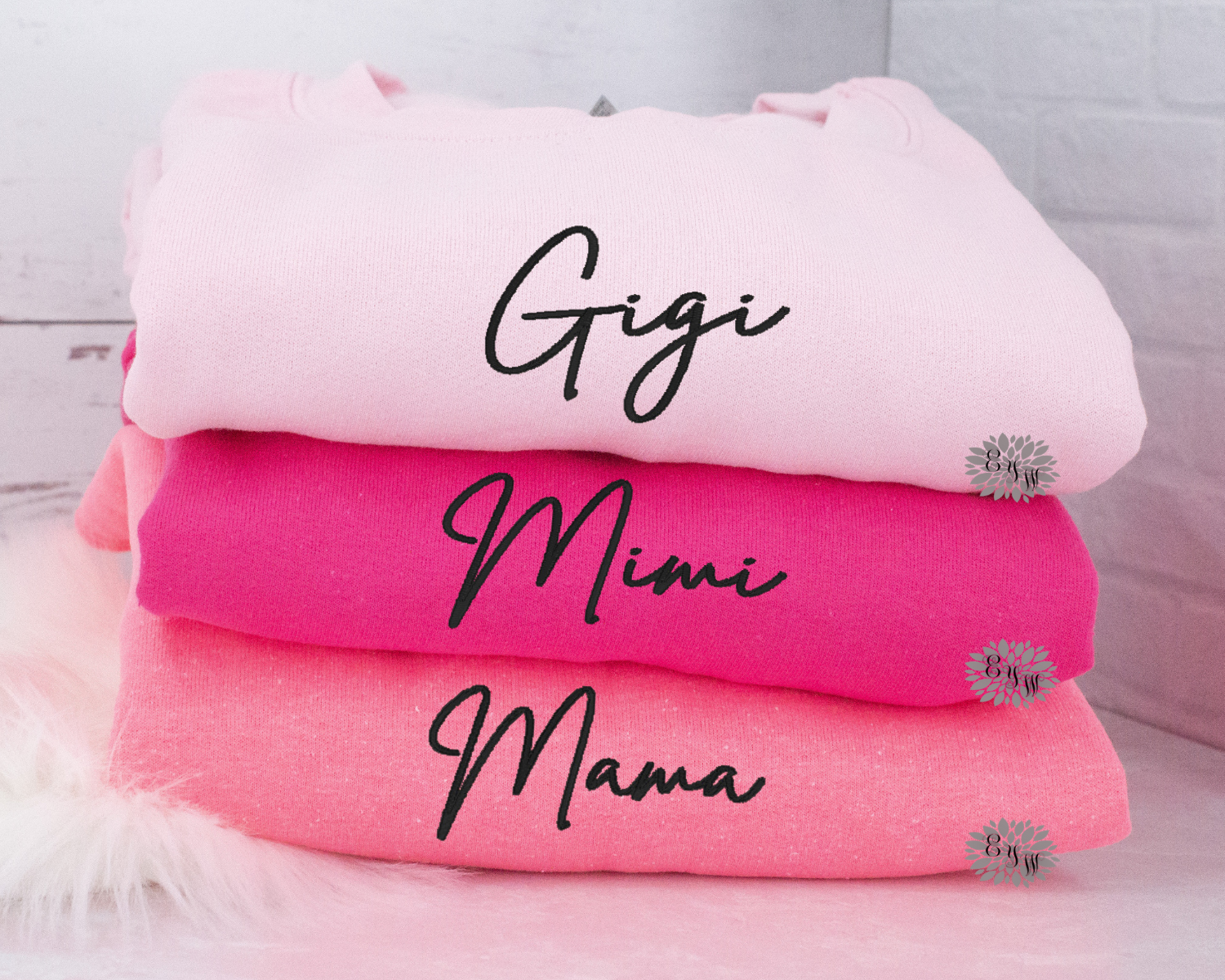 Mama Embroidered Sweatshirt, Mimi Embroidered Crewneck Sweatshirt, Gigi Embroidered Adult Sweatshirt, Mother's Day Sweatshirt, Many Colors