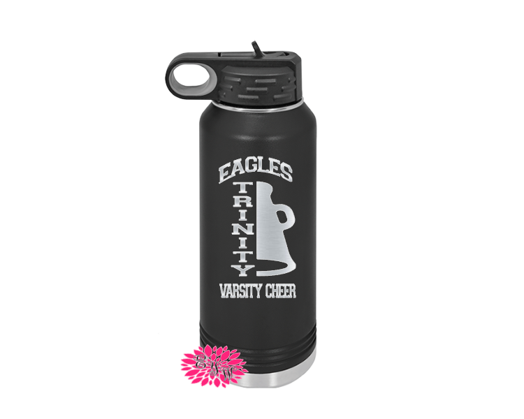 Cheer Bottle, Engraved Water Bottle, Personalized Cheerleader Water Bottle With Straw, 4 SIZES Stainless Steel Water Bottle, Sports Bottle