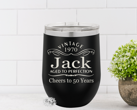 Wine Tumbler, Engraved Stainless Wine Cup, Birthday Celebration, Birthday Favors For Adults, Birthday Gift, Funny Wine Tumbler, Many Colors