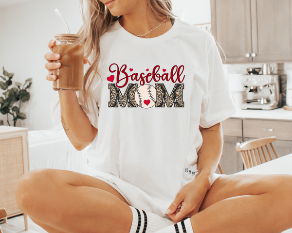 Baseball Mom T-Shirt, Baseball Mom Crewneck Tee Shirt, Mama Tee, Mother's Day Tee, Baseball Mom T Shirt, Mama Tee. Lots Of Colors