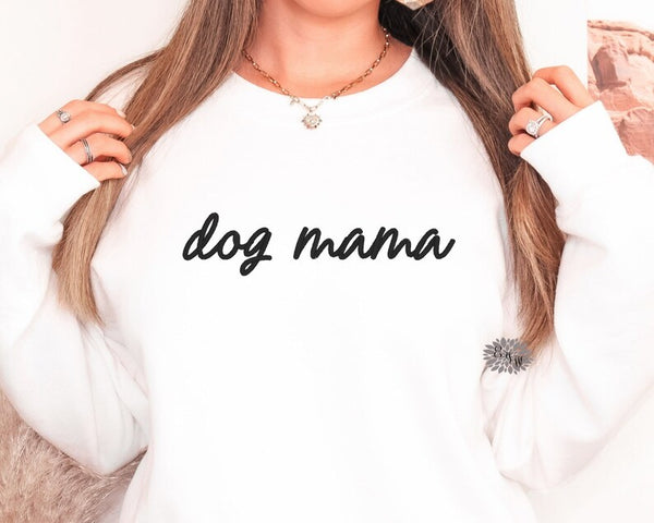 Dog Mama Embroidered Sweatshirt, Dog Mama Crewneck Sweatshirt, Dog Mama Embroidered Adult Sweatshirt, Mother's Day Shirt, Many Colors